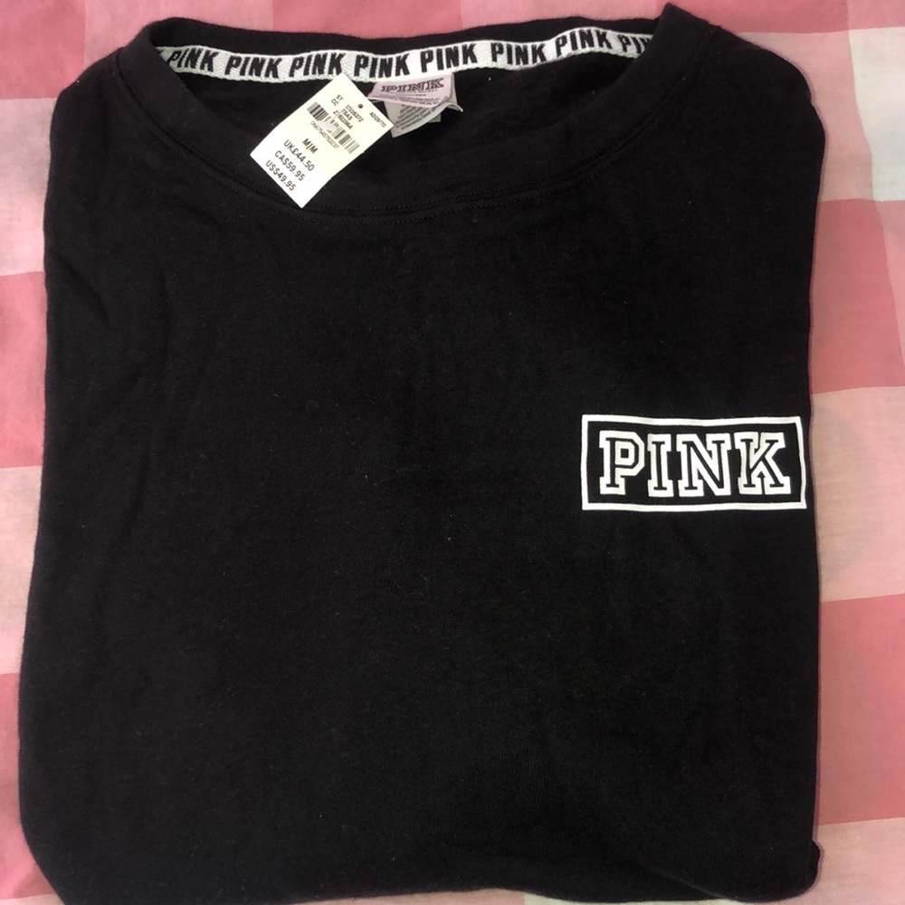 Victoria secret pink black sweatshirt